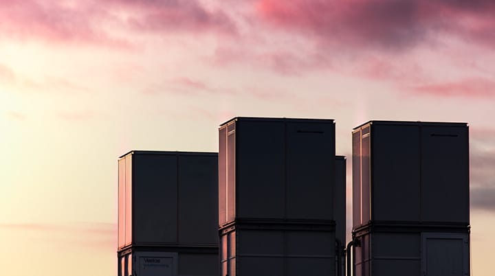 Shipping containers stacked at a freight port